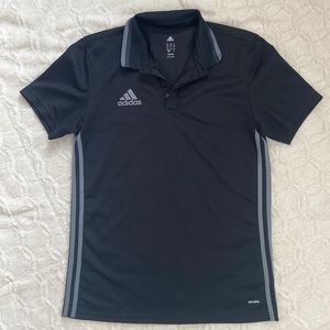 Adidas Climatlite Golf Shirt - Black - Size Medium